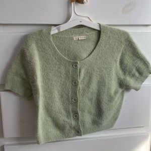 cropped mint green sweater